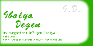 ibolya degen business card